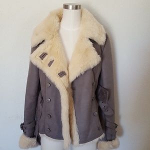 Pepe Jeans | Faux Fur Trimed Jacket | Medium